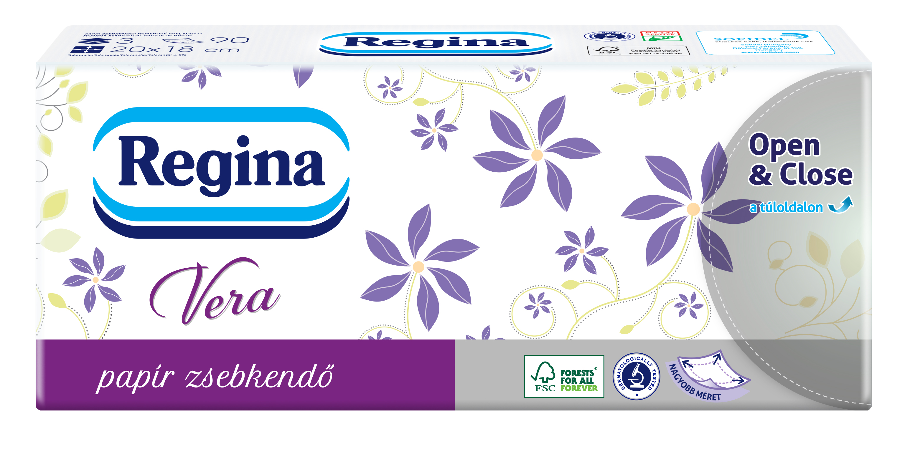 REGINA Bianka Vera 90 db-os papírzsebkendő